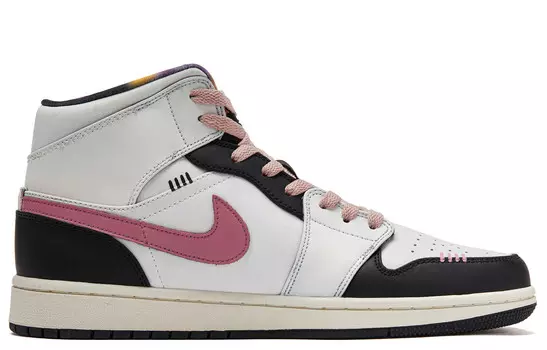Кроссовки Air Jordan 1 Vintage Basketball Shoes Men Mid-top White/pink/black, белый