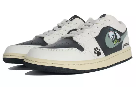Кроссовки Air Jordan 1 Vintage Basketball Shoes Women's Low-top Green/black, зеленый