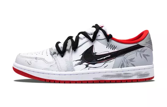 Кроссовки Air JORDAN 1 Vintage Basketball Shoes Men Low-Top Black White