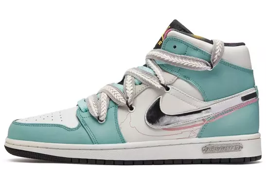Кроссовки Air Jordan 1 Vintage Basketball Shoes Men Mid-top Green/White, цвет Emerald