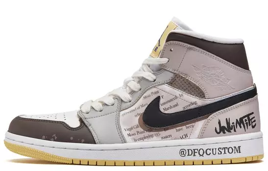 Кроссовки Air Jordan 1 Vintage Basketball Shoes Women's High-top Rose Brown, цвет Rose Brown