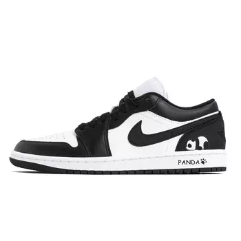 Кроссовки Air Jordan 1 Vintage Basketball Shoes Women's Low-top Black/White, черный/белый