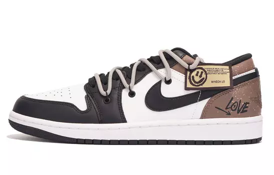Кроссовки Air Jordan 1 Vintage Basketball Shoes Men Low-top Brown, коричневый