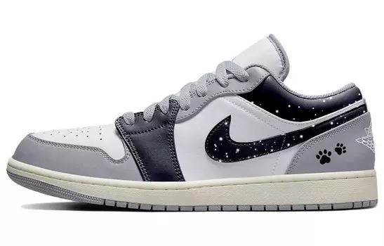 Кроссовки Air Jordan 1 Vintage Basketball Shoes Men Low-top White/gray, серый