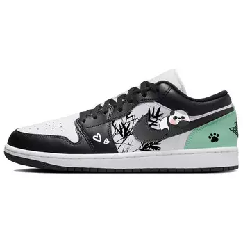Кроссовки Air Jordan 1 Vintage Basketball Shoes Men Low-top Green/White, зеленый