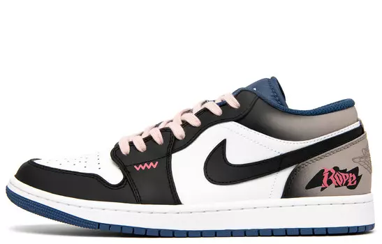 Кроссовки Air Jordan 1 Vintage Basketball Shoes Men Low-top Black/White/Brown, черный
