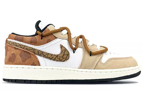 Кроссовки Air Jordan 1 Vintage Basketball Shoes Women's Low-Top White, белый