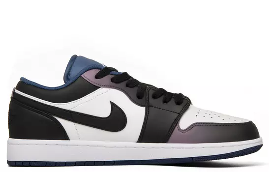 Кроссовки Air Jordan 1 Vintage Basketball Shoes Men Low-top Voltage Purple/Black/Dynamic Yellow, фиолетовый/черный/желтый