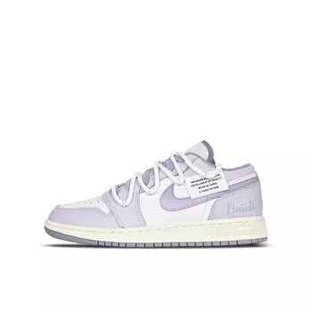 Кроссовки Air Jordan 1 Vintage Basketball Shoes Women's Low-top Pink, светло-фиолетовый