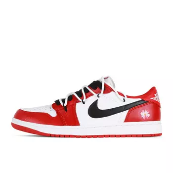 Кроссовки Air JORDAN 1 Vintage Basketball Shoes Unisex Low-Top Black White Red