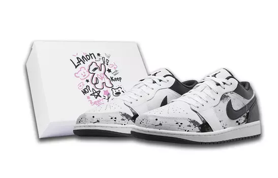 Кроссовки Air Jordan 1 Vintage Basketball Shoes Men Low-Top Black