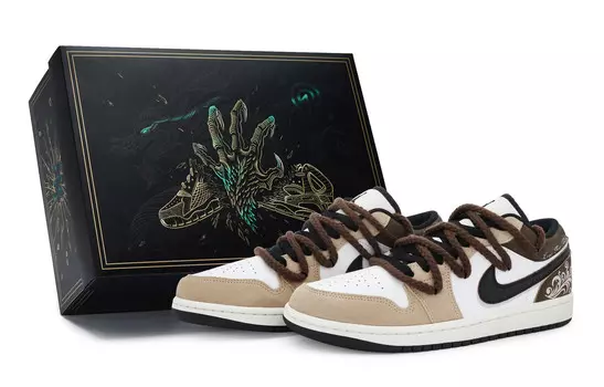 Кроссовки Air Jordan 1 Vintage Basketball Shoes Men Low-Top White