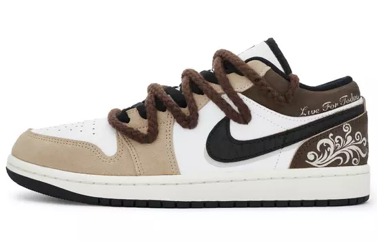 Кроссовки Air Jordan 1 Vintage Basketball Shoes Men Low-Top White