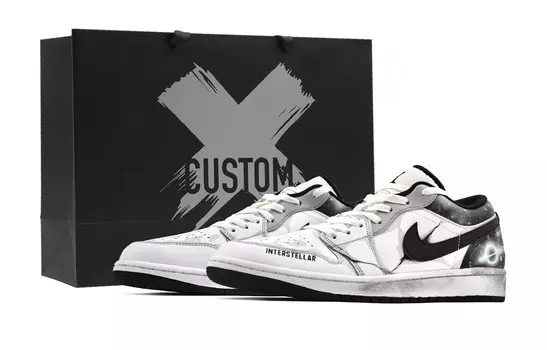 Кроссовки Air Jordan 1 Vintage Basketball Shoes Men Low-Top Black
