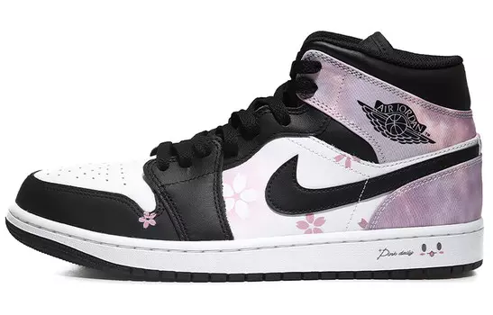 Кроссовки Air Jordan 1 Vintage Basketball Shoes Men Mid-Top White