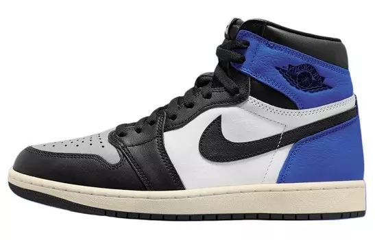 Кроссовки Air Jordan 1 Vintage Basketball Shoes Men High-top Black/Blue, черный/синий