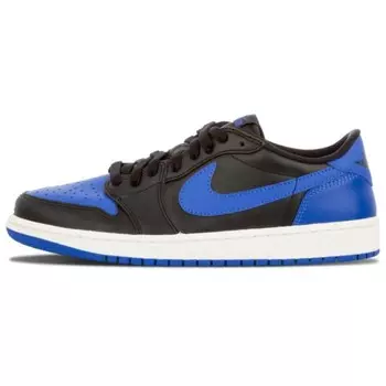 Кроссовки Air Jordan 1 Vintage Basketball Shoes Men Low-top Black/Blue, черный/синий