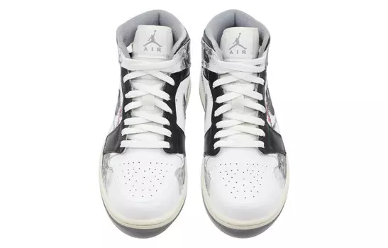 Кроссовки Air Jordan 1 Vintage Basketball Shoes Men Mid-Top White