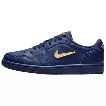Кроссовки Air Jordan 1 Vintage Basketball Shoes Women's Low-top Blue, темно-синий