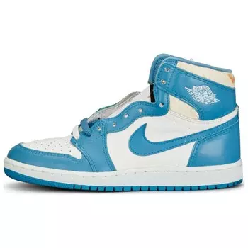 Кроссовки Air Jordan 1 Vintage Basketball Shoes Unisex High-top Blue/white, синий/белый