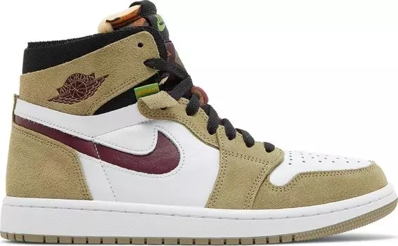 Кроссовки Air Jordan 1 Zoom Comfort Neutral Olive Cherrywood, зеленый