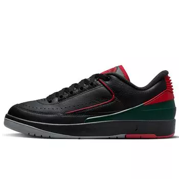 Кроссовки AIR JORDAN 2 RETRO LOW Jordan, цвет Schwarz/Feuerrot/Rot/Zement Grau