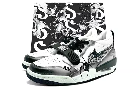 Кроссовки Air Jordan 32 Vintage Basketball Shoes Men Low-top Black/white, белый