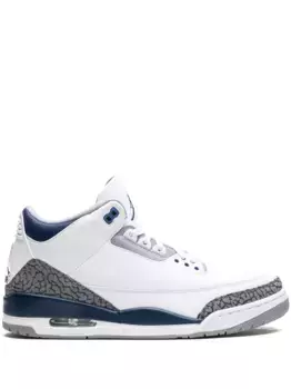 Кроссовки Air Jordan 3 Midnight Navy, белый