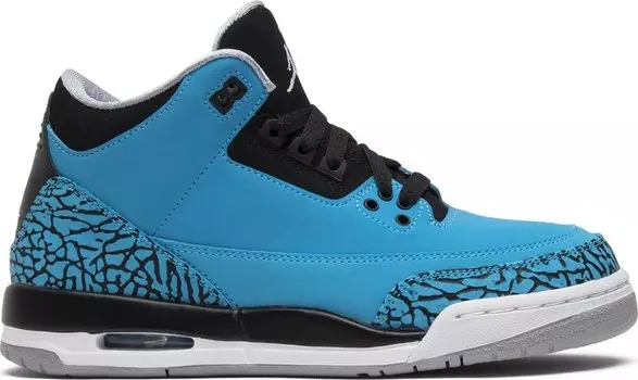 Кроссовки Air Jordan 3 Retro BG Powder Blue, синий