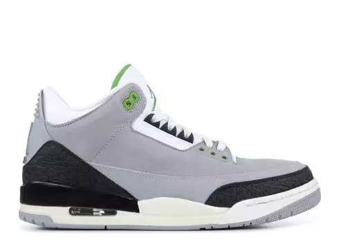 Кроссовки AIR JORDAN 3 RETRO 'CHLOROPHYLL', серый