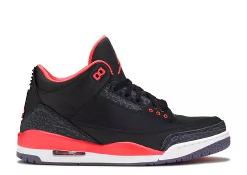 Кроссовки AIR JORDAN 3 RETRO 'CRIMSON', черный