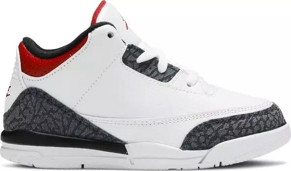 Кроссовки Air Jordan 3 Retro Denim SE TD Fire Red, белый