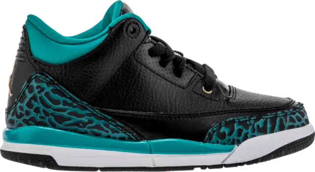 Кроссовки Air Jordan 3 Retro GP Black Metallic Gold, черный