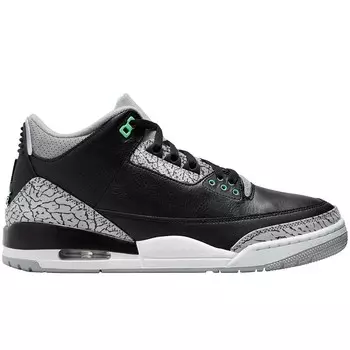 Кроссовки Air Jordan 3 Retro green Glow, цвет Schwarz/Glnzendes Grn/Wolfgrau/Wei