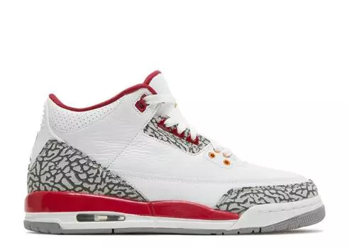Кроссовки AIR JORDAN 3 RETRO GS 'CARDINAL RED', белый