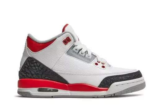 Кроссовки Air Jordan 3 Retro GS 'Fire Red' 2013, белый