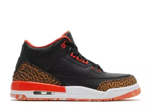 Кроссовки AIR JORDAN 3 RETRO GS 'KUMQUAT', черный