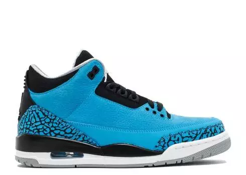 Кроссовки AIR JORDAN 3 RETRO 'POWDER BLUE', синий