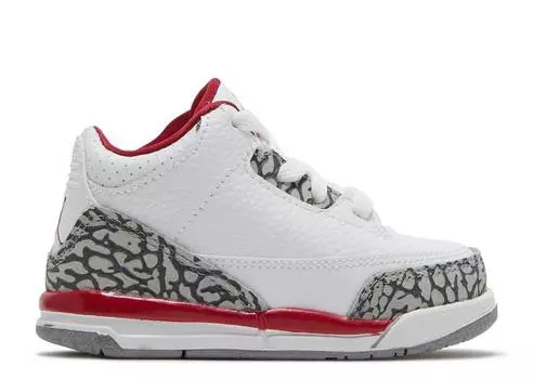 Кроссовки AIR JORDAN 3 RETRO TD 'CARDINAL RED', белый
