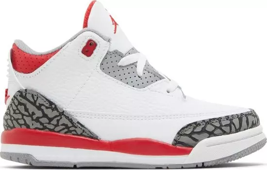 Кроссовки Air Jordan 3 Retro TD Fire Red 2022, белый