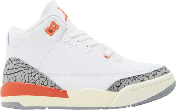 Кроссовки Air Jordan 3 Retro TD 'Georgia Peach', белый