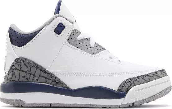 Кроссовки Air Jordan 3 Retro TD 'Midnight Navy', белый