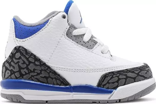 Кроссовки Air Jordan 3 Retro TD Racer Blue, белый