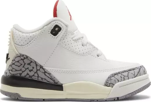 Кроссовки Air Jordan 3 Retro TD White Cement Reimagined, белый