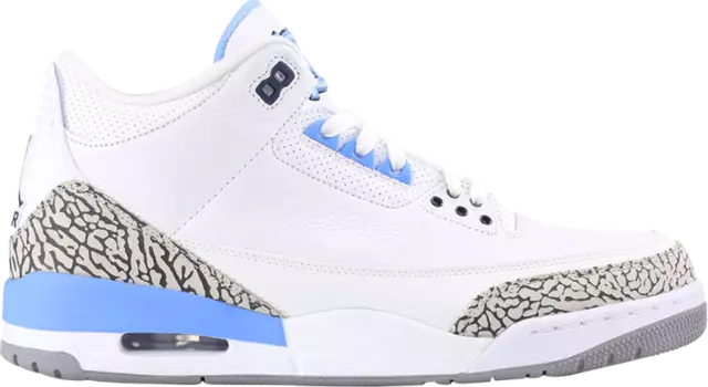 Кроссовки Air Jordan 3 Retro UNC Player Exclusive, синий