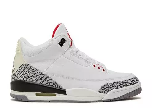 Кроссовки AIR JORDAN 3 RETRO 'WHITE CEMENT' 2003, белый