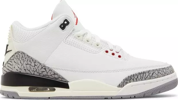 Кроссовки Air Jordan 3 Retro White Cement Reimagined, белый