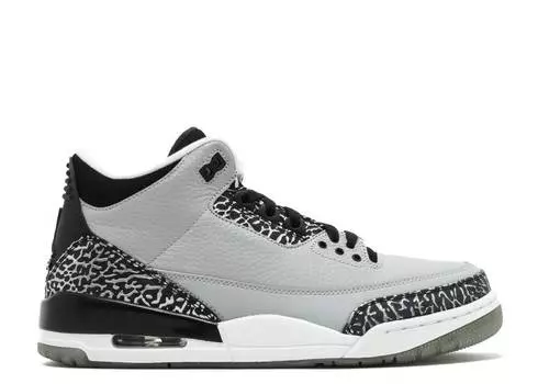 Кроссовки AIR JORDAN 3 RETRO 'WOLF GREY', серый