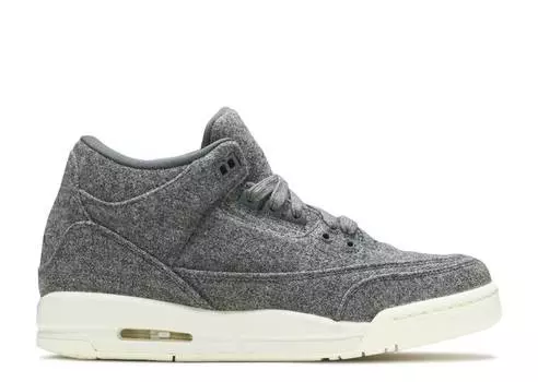 Кроссовки AIR JORDAN 3 RETRO 'WOOL' BG, серый