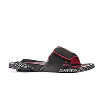 Кроссовки Air Jordan 3 Slide 'Black Cement Grey', черный